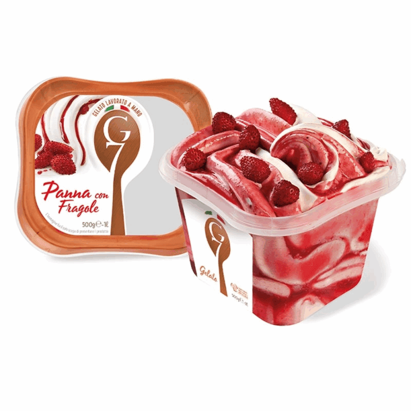 Gelato Panna Fragole 500g