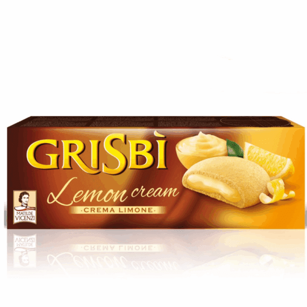 Μπισκότα Grisbì Γεμιστά με Απαλή Κρέμα Λεμονιού 135g