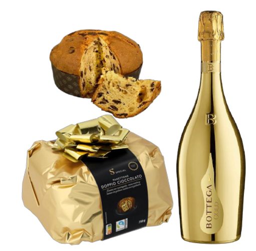 Gift Box n.30 Prosecco D.O.C Bottega Oro & Panettone Gold