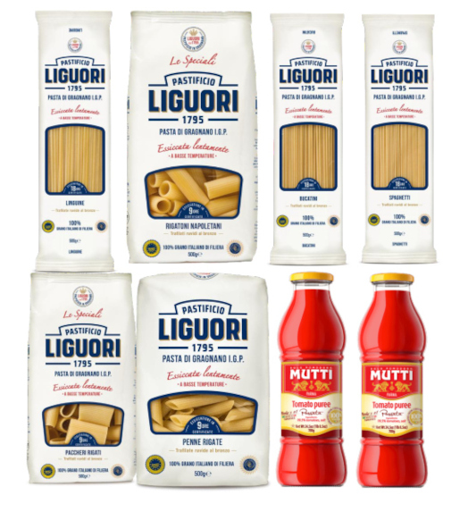 Gift Box n.142 Pasta Liguori I.G.P 6 x 500g + 2 Salsa Mutti 700ml