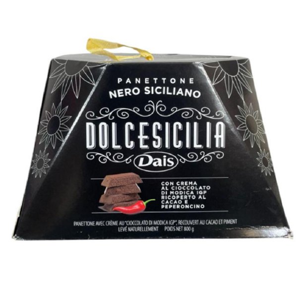 Panettone Nero with Modica PGI Chocolate Cream 800g