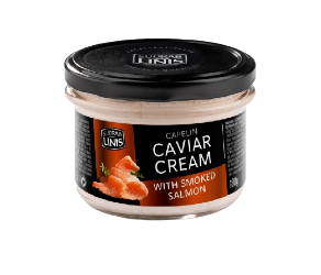 Κρέμα χαβιάρι καπελάνου με καπνιστό σολομό 180g